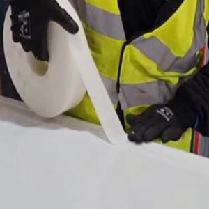 FS500 Tape being applied to Motorhome / Caravan Roof